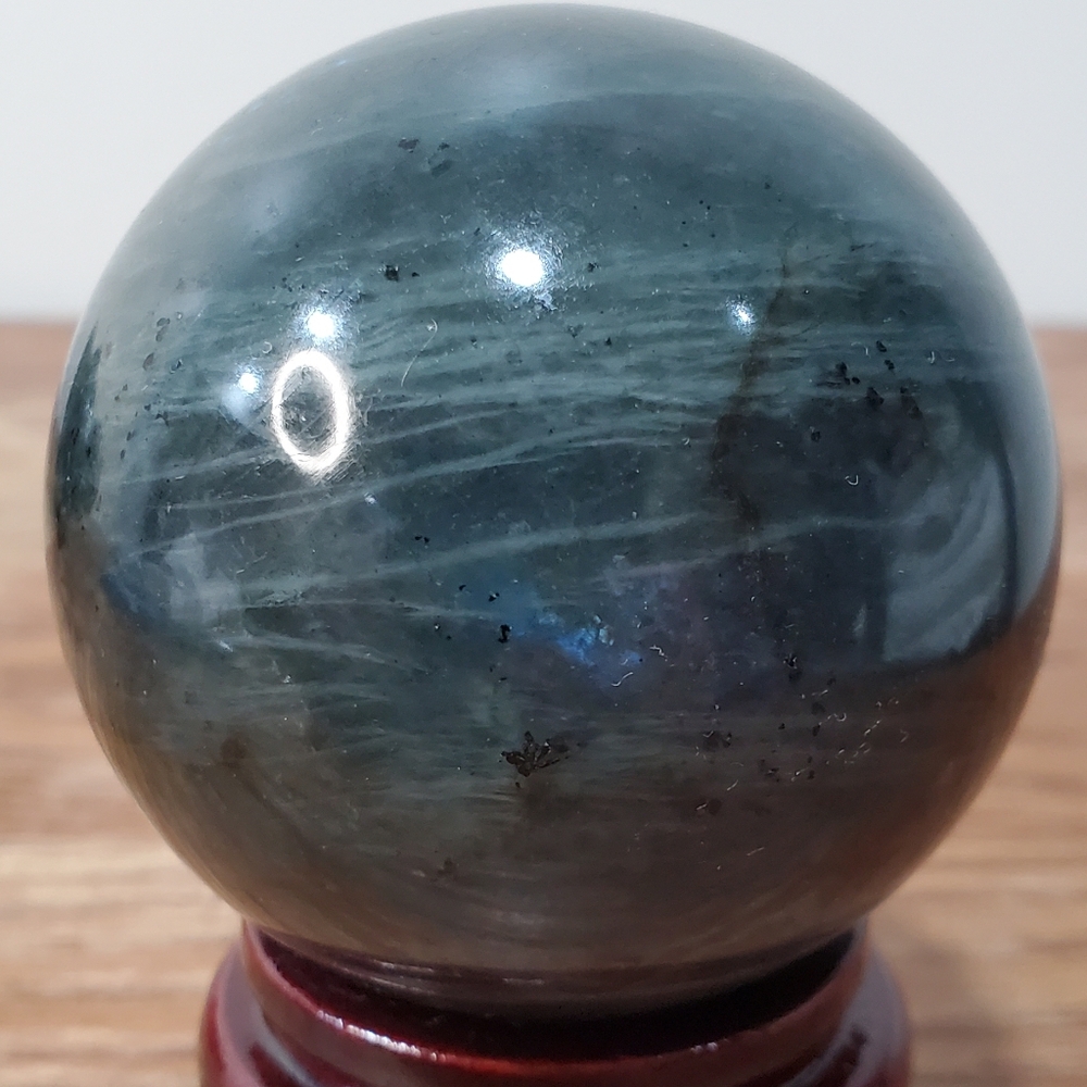 Labradorite Crystal Sphere 59mm - Picture 7 of 13